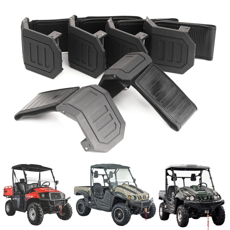 Chikia 6PCS Front Windshield Mount Clamps Straps Kit Compatible For Hisun UTV 400 500 700 800 strike550 Massimo msu 500 700 Axis 500 700 Coleman 500 700 Cub Cadet 500 700 Bennche 500 700 - Image 1